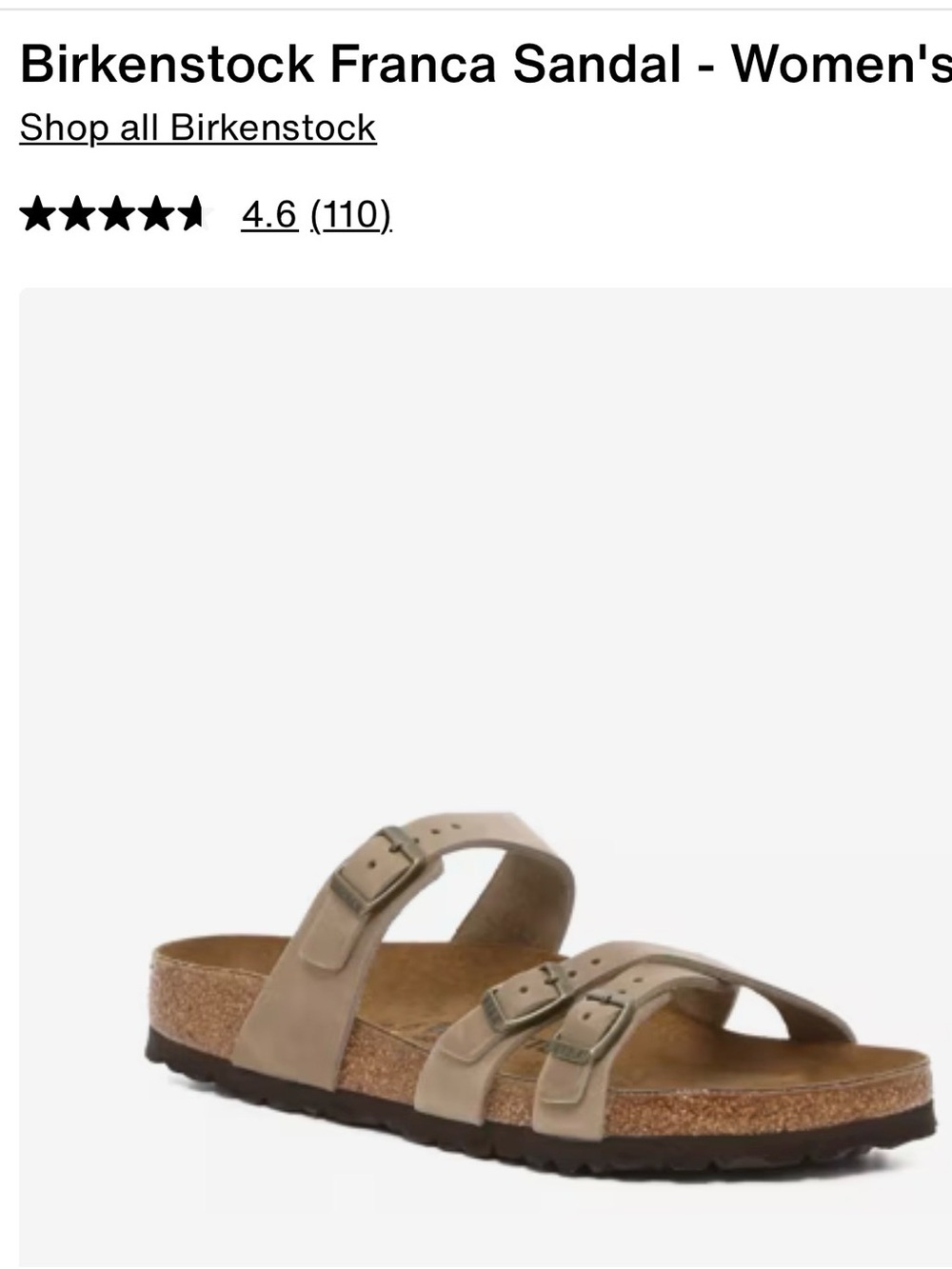 BRAND NEW! Birkenstock Franca Sandal in Beige Taupe